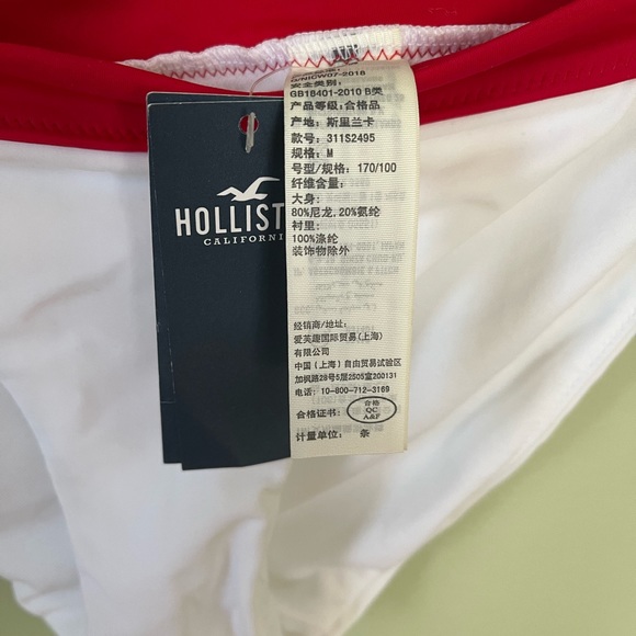 Hollister Womens Medium New With Tag Red and White Bikini Bottoms - Picture 3 of 5